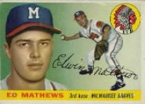1955 Topps      155     Eddie Mathews